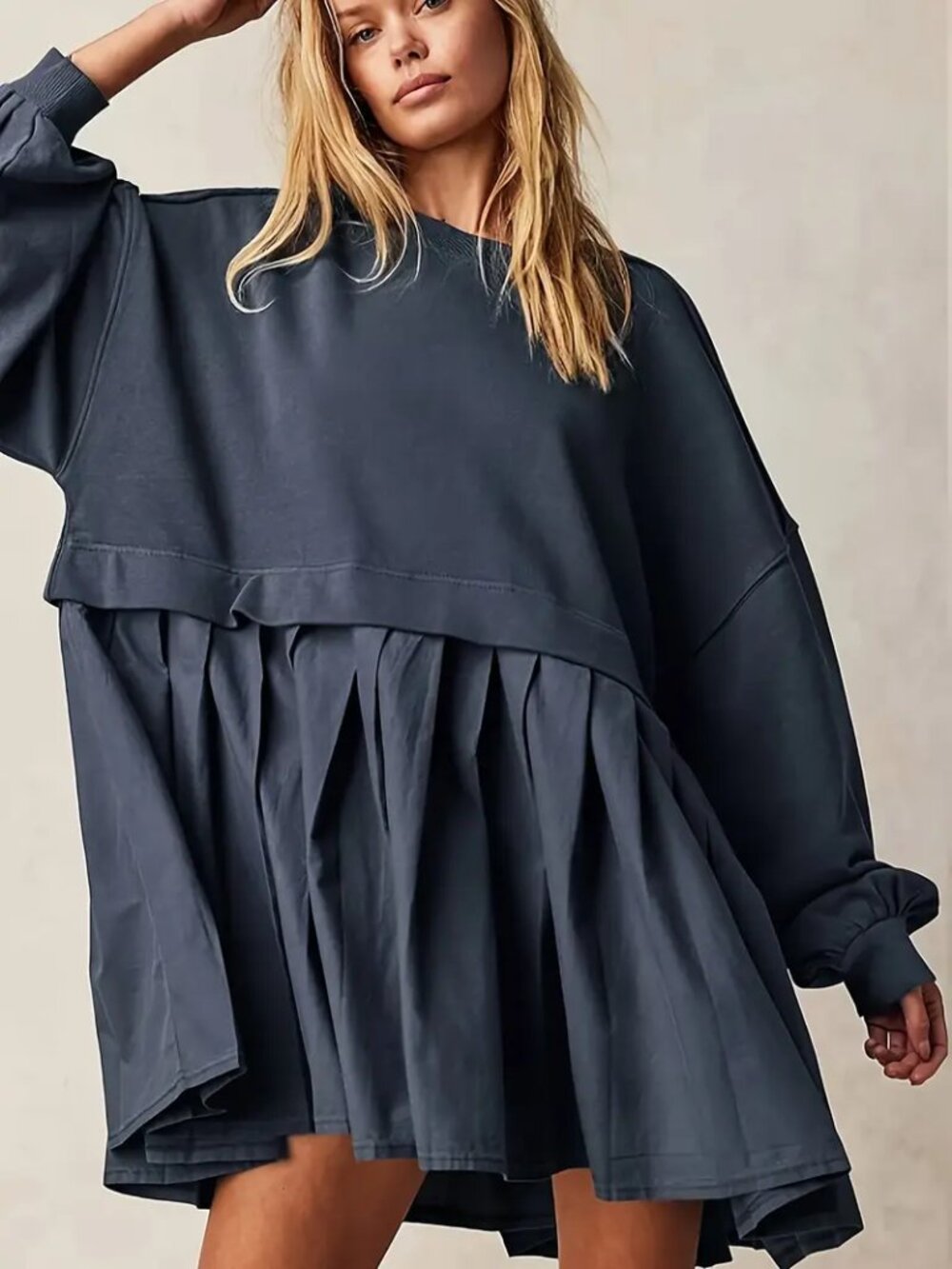 Oversized Blue Sweater Dress Size Small